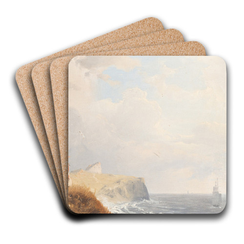 At the Baltic coast by Andreas Achenbach Art Drink Coaster set