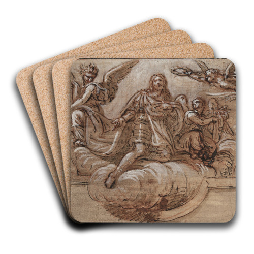 Udkast til loftsdekoration by Pierre Mignard Art Drink Coaster set