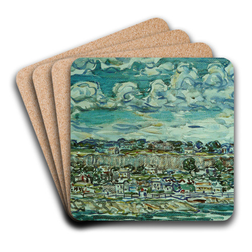 St. Malo by Maurice Prendergast Art Drink Coaster set