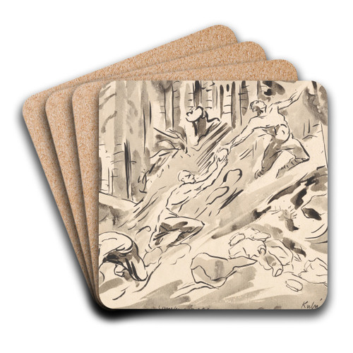 Smrekovica by Arnold Peter Weisz-Kubnan Art Drink Coaster set
