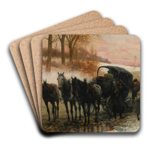 The Mishap by Jan Van Chelminski Art Drink Coaster set The Mishap by Jan Van Chelminski Art Drink Coaster set