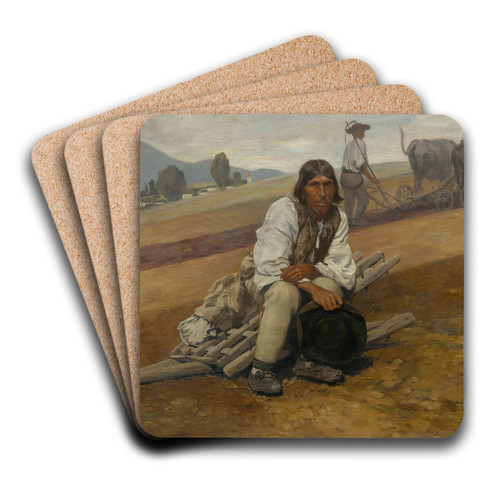 Native Land II by Jozef Hanula Art Drink Coaster set