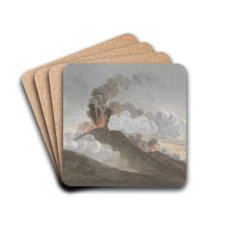 Vesuvius in Eruption. by Isaac Weld Drink Coasters - set of 4 Vesuvius in Eruption. by Isaac Weld Drink Coasters - set of 4