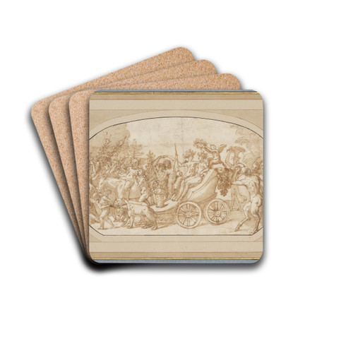 Triumph des Bacchus und der Ariadne by Taddeo Zuccari Drink Coasters - set of 4