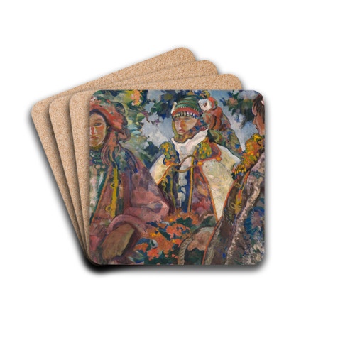 Wesele Huculskie by Kazimierz Sichulski Drink Coasters - set of 4