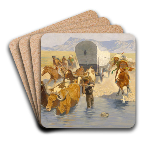 The Emigrants by Frederic Remington Art Drink Coaster set