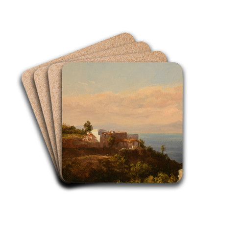 Paysage d'Italie by Jacques-Raymond Brascassat Drink Coasters - set of 4