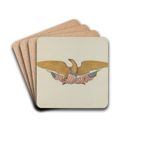 Eagle Stern Piece by Betty Fuerst Drink Coasters - set of 4
