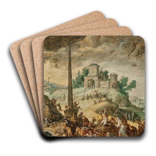 A Witches Sabbath by Claes Jacobsz. van der Heck Art Drink Coaster set A Witches Sabbath by Claes Jacobsz. van der Heck Art Drink Coaster set