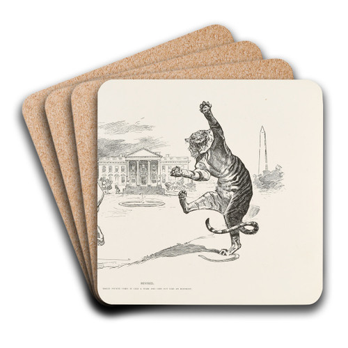 Revised by Charles Dana Gibson Art Drink Coaster set