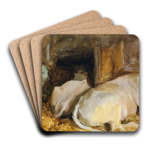 Three Oxen by John Singer Sargent Art Drink Coaster set