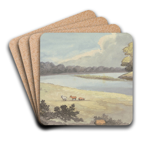 Richmond by Edward Francis Burney Art Drink Coaster set Richmond by Edward Francis Burney Art Drink Coaster set