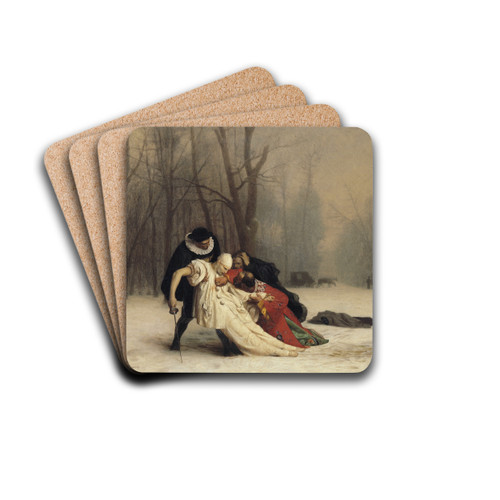 The Duel After the Masquerade by Jean-Lon Grme Drink Coasters - set of 4