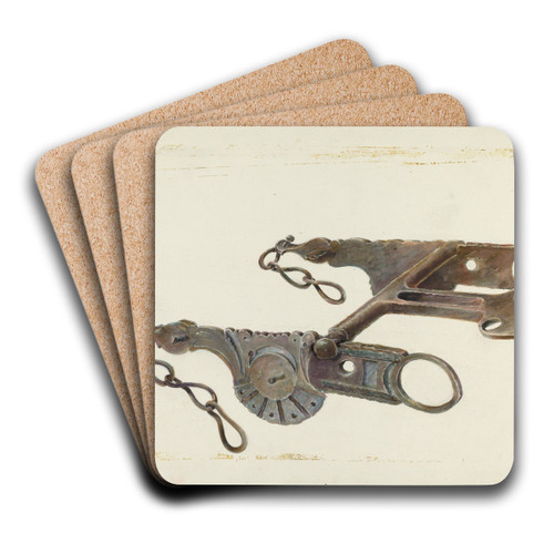 Wrought Iron Bit by Gerald Transpota Art Drink Coaster set Wrought Iron Bit by Gerald Transpota Art Drink Coaster set