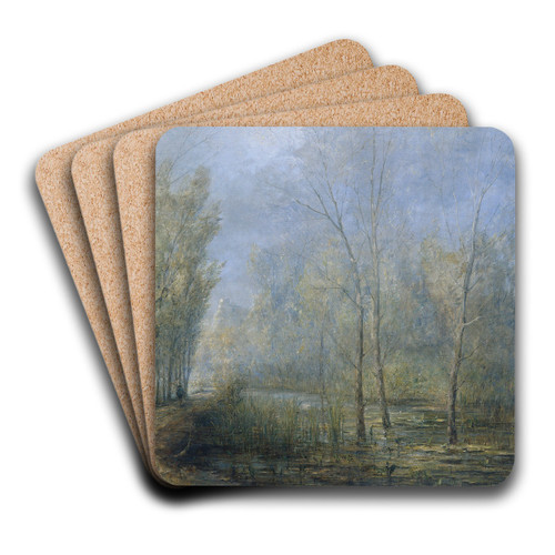 Donau-Auen by Carl Kaiser-Herbst Art Drink Coaster set