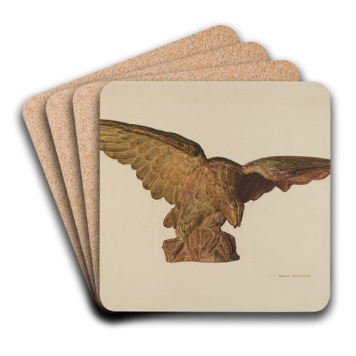 Gatepost Finial by Adolph Opstad Art Drink Coaster set