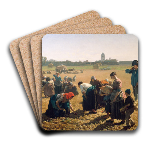 The Gleaners by Jules Breton Art Drink Coaster set
