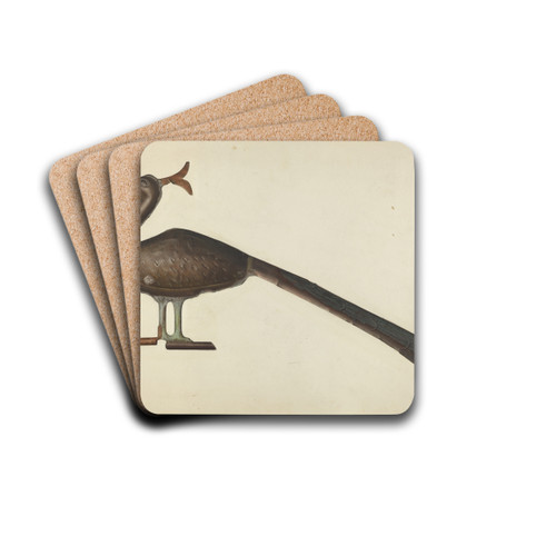 Weather Vane Peacock by Selma Sandler Drink Coasters - set of 4