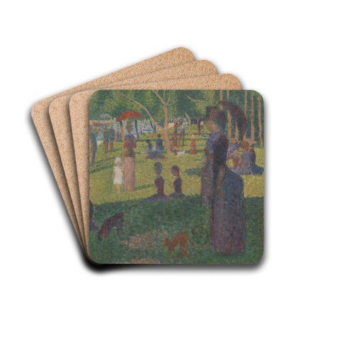 Study for 'A Sunday on La Grande Jatte' by Georges Seurat Drink Coasters - set of 4