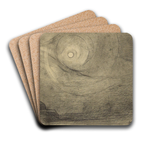 Ohne Titel (Mond) by Karl Wiener Art Drink Coaster set