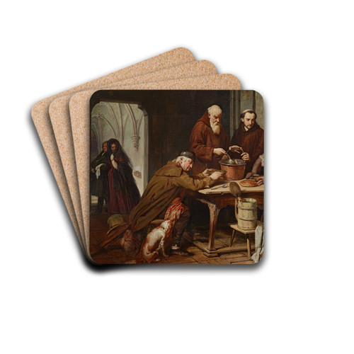 Die Klostersuppe by Josef Danhauser Drink Coasters - set of 4