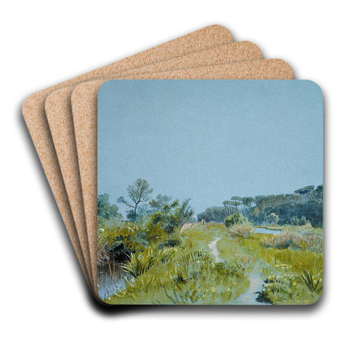 Castel FusanoNear Rome by William Stanley Haseltine Art Drink Coaster set