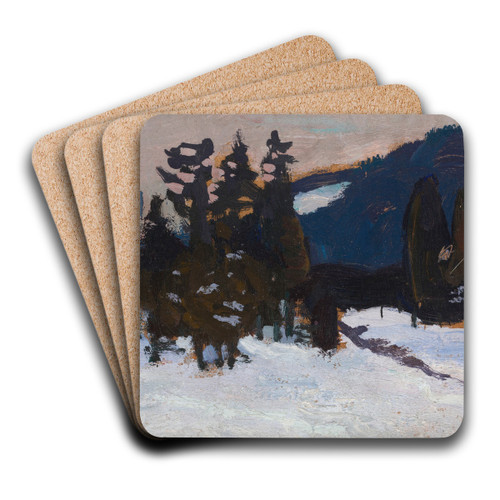 Evening under Koziniec by Jan Stanislawski Art Drink Coaster set