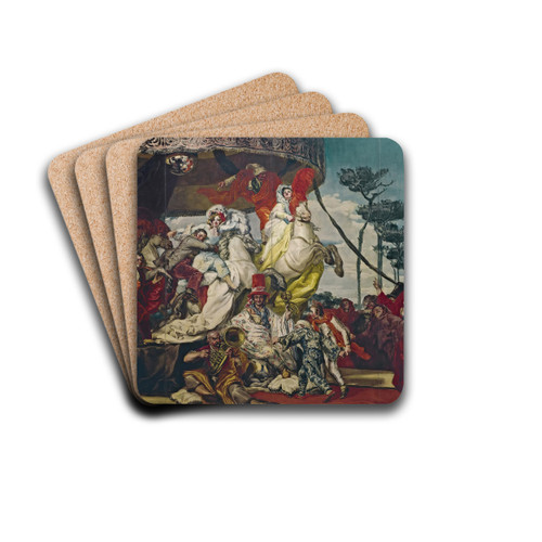 El Tiovivo (The Carousel) by Jos Mara Sert Drink Coasters - set of 4
