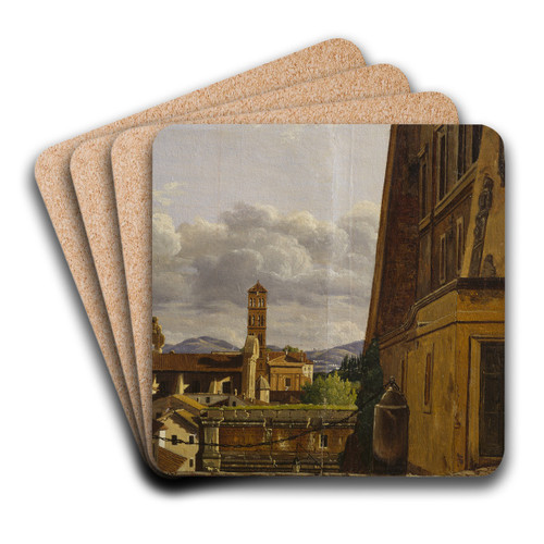 View from Piazza di Campidoglio, Roma by Gustaf Sderberg Art Drink Coaster set View from Piazza di Campidoglio, Roma by Gustaf Sderberg Art Drink Coaster set