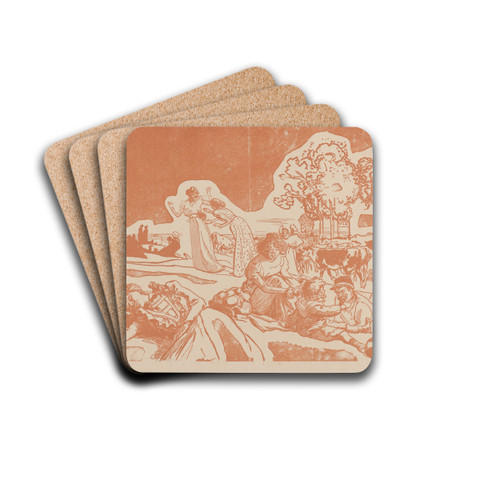 Bucolique Moderne 1 by Auguste Louis Lepre Drink Coasters - set of 4