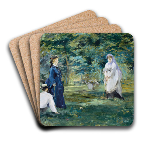 A Game of Croquet by douard Manet Art Drink Coaster set A Game of Croquet by douard Manet Art Drink Coaster set