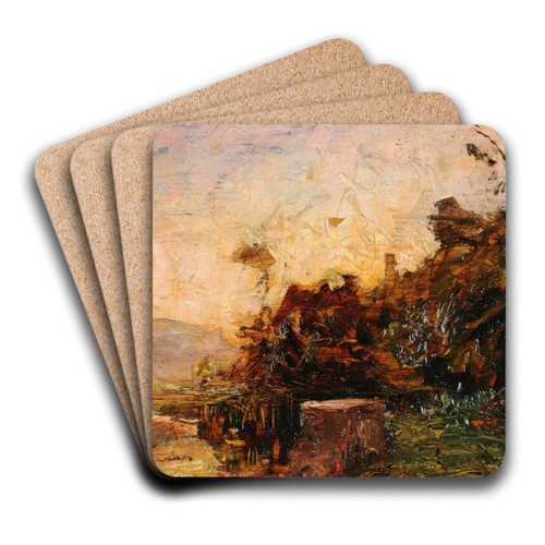 Bande de l'tang de Roche by Franois-Auguste Ravier Art Drink Coaster set