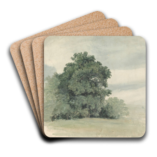 Study of Trees at the Edge of a Field by Cornelius Varley Art Drink Coaster set Study of Trees at the Edge of a Field by Cornelius Varley Art Drink Coaster set