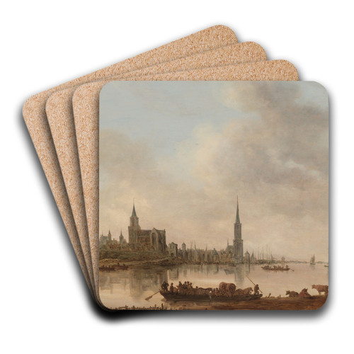 View of Emmerich by Jan van Goyen Art Drink Coaster set