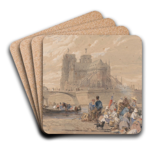 Notre Dame, Paris by William Parrott Art Drink Coaster set