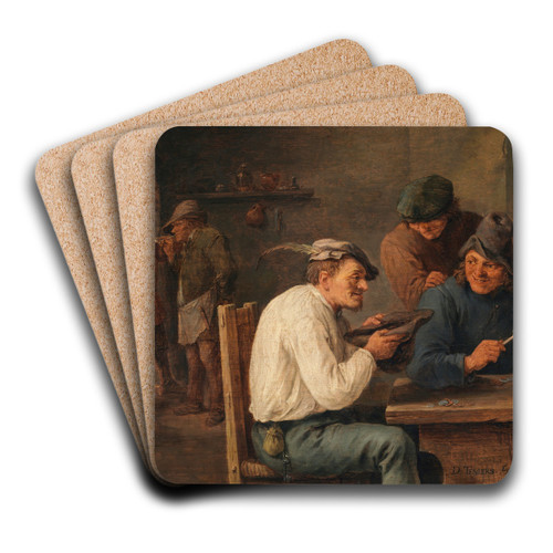 Hustle-cap by David Teniers The Younger Art Drink Coaster set Hustle-cap by David Teniers The Younger Art Drink Coaster set