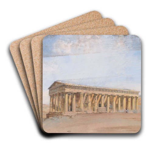 The Temple of Theseus, Athens by Giovanni Lanza Art Drink Coaster set