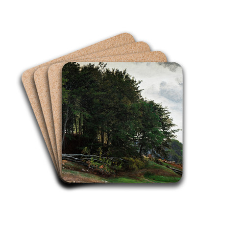 Forested hills by P. C. Skovgaard Drink Coasters - set of 4