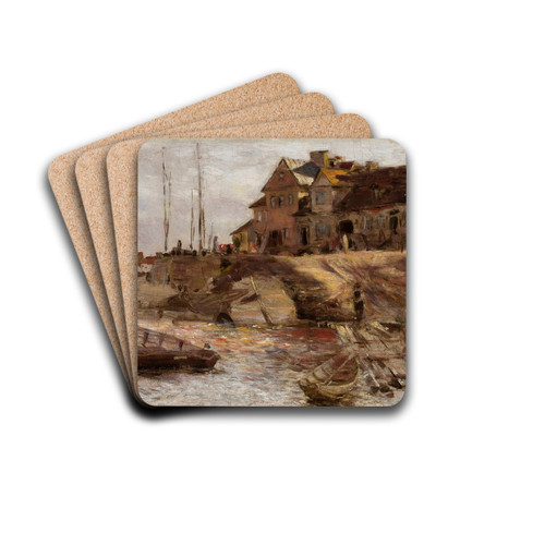 Harbour in Solec, sketch by Aleksander Gierymski Drink Coasters - set of 4