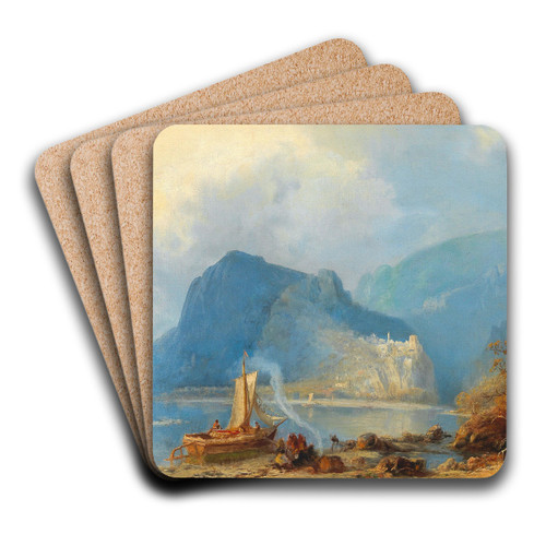 Mountain lake in the Caucasus by Paul von Franken Art Drink Coaster set