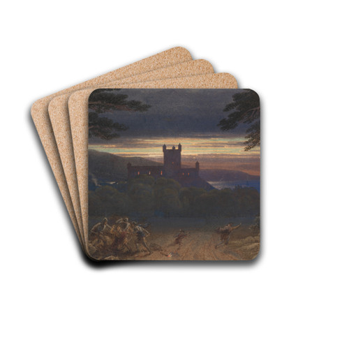 The Murder of Banquo by George Fennell Robson Drink Coasters - set of 4 The Murder of Banquo by George Fennell Robson Drink Coasters - set of 4