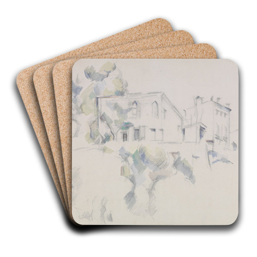 View of the Chteau Noir by Paul Czanne Art Drink Coaster set View of the Chteau Noir by Paul Czanne Art Drink Coaster set