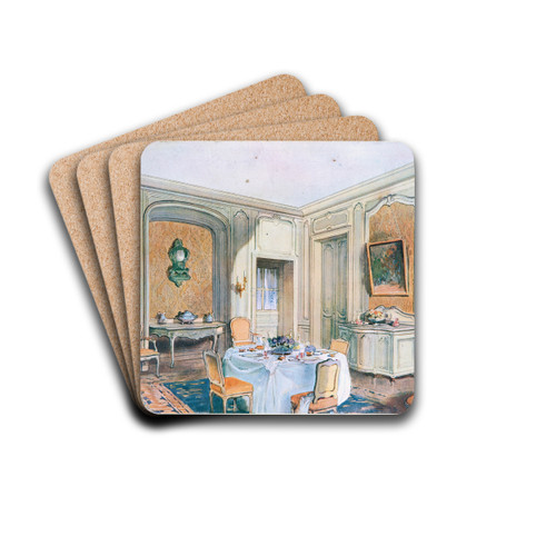 Salle a manger Louis XV, d'ordonnance simple.... by Georges Rmon Drink Coasters - set of 4