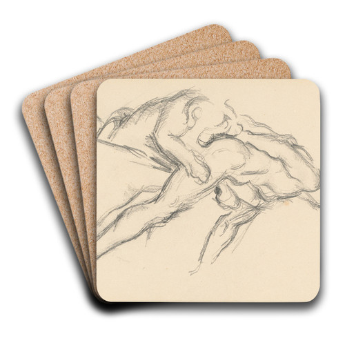 Study of Puget's 'Milo of Crotona' by Paul Czanne Art Drink Coaster set