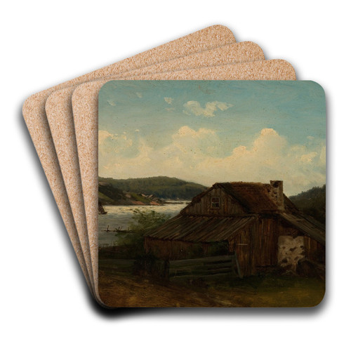 Fra Sponga, Mandal by Amaldus Nielsen Art Drink Coaster set