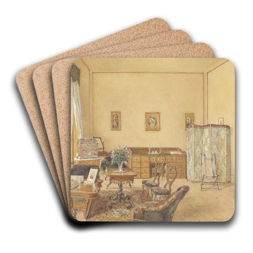 Interieur mit Vogelkfig by Franz Alt Art Drink Coaster set