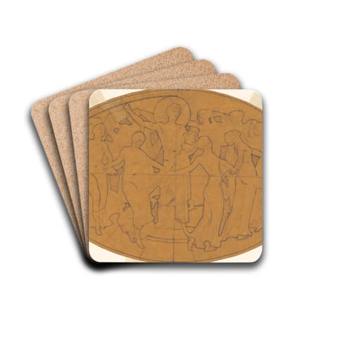 Study for 'Apollo and the Muses' by John Singer Sargent Drink Coasters - set of 4