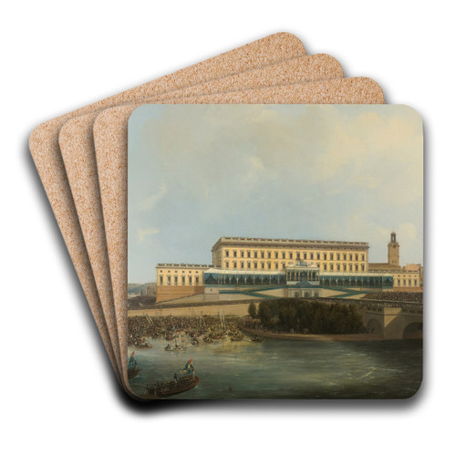 The Acclamation of King Carl XIV Johan of Sweden in 1818 by Carl Stefan Bennet Art Drink Coaster set
