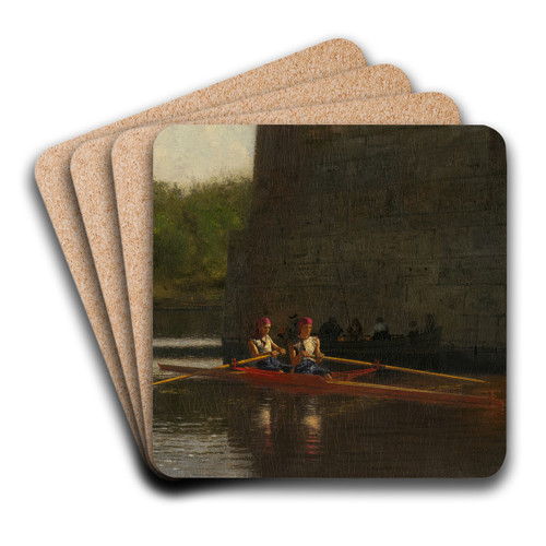 The Oarsmen (The SchreiberBrothers) by Thomas Eakins Art Drink Coaster set The Oarsmen (The SchreiberBrothers) by Thomas Eakins Art Drink Coaster set