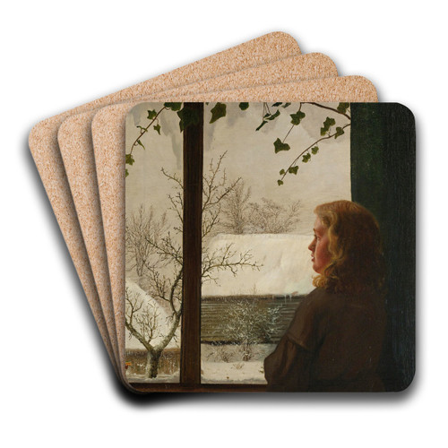 Day Dreams by Vilhelm Kyhn Art Drink Coaster set Day Dreams by Vilhelm Kyhn Art Drink Coaster set